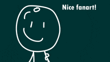 a poster that says nice fanart on it