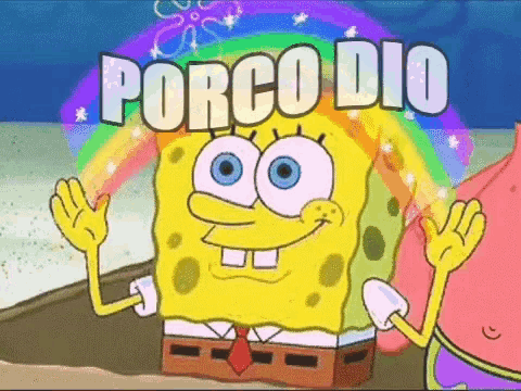 Porcodio Spongebob GIF - Porcodio Spongebob Rainbow - Discover & Share GIFs