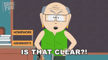 is that clear mrs garrison south park do you understand mad