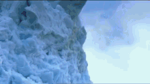 Close Call With A Glacier GIF