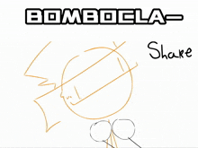 a drawing of a cartoon character with the name bombocla written above it