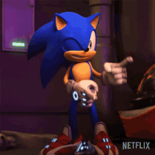 Finger Guns Sonic The Hedgehog GIF - Finger Guns Sonic The Hedgehog Sonic Prime GIFs