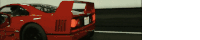 a red car with a license plate that says ' a ' on it