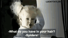 What Do You Have In Your Hair Spiders GIF - What Do You Have In Your Hair Spiders Taylor Swift GIFs