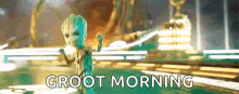Baby Groot Good Morning GIF - Baby Groot Good Morning Dance GIFs