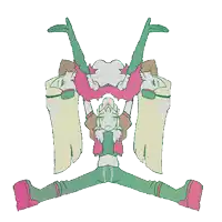 a cartoon of a person doing a handstand with their arms outstretched