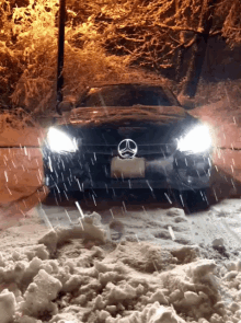 Benz Snowing GIF - Benz Snowing Car GIFs