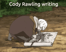 Cody Rawling Writing GIF - Cody Rawling Writing To Your Eternity GIFs