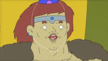 a cartoon character with a crown on her head