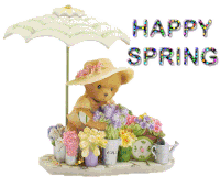 Happy Spring Spring Flowers Sticker - Happy Spring Spring Flowers Stickers