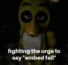 Embed Fail Fighting Urge GIF - Embed Fail Fighting Urge Chica GIFs