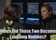 Station 19 Andy Herrera GIF - Station 19 Andy Herrera When Did Those Two Become Laughing Buddies GIFs