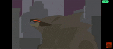 a cartoon drawing of a dragon with a red light coming out of its mouth .