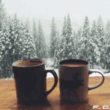 Hot Cup Of Cocoa On Snowy Day GIF - Weather Snow Snowyday GIFs