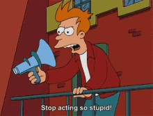 Fry Stupid GIF - Fry Stupid Announcement GIFs