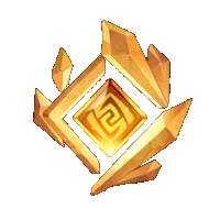 a gold emblem with a greek key design on it