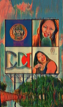 a billboard with a picture of a woman and the word know 360