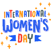 English Text Reads International Women'S Day Sticker