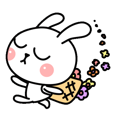 Cute Rabbit Sticker - Cute Rabbit Bunny Stickers