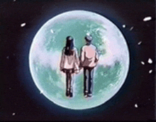 Moon Couple GIF