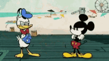 Mickey Fighting GIF - Mickey Fighting Donald GIFs