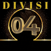a black background with gold letters that say divisi