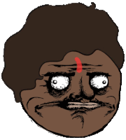 a cartoon drawing of a man with a red bindi on his forehead