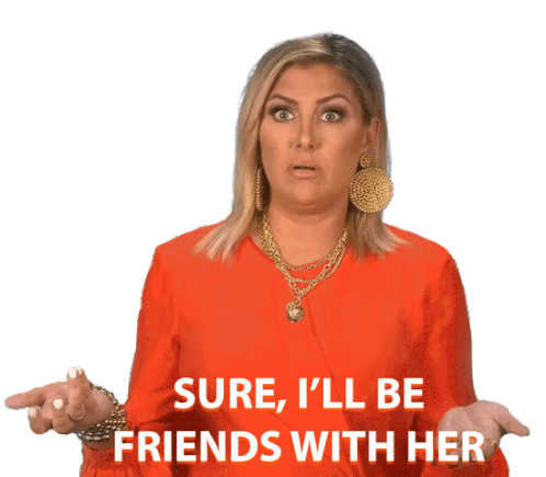 Sure Ill Be Friends With Her Real Housewives Of Orange County Sticker - Sure Ill Be Friends With Her Real Housewives Of Orange County Rhoc Stickers