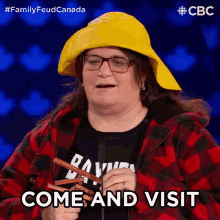 Come And Visit Family Feud Canada GIF - Come And Visit Family Feud Canada Visit Me GIFs