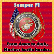 a poster for the united states marine corps says semper fi