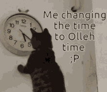Olleh Time Ollie And Lauren Time GIF - Olleh Time Ollie And Lauren Time Ollie Clock GIFs