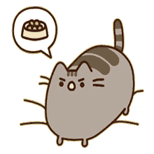 pusheen hungry where are you hangry food