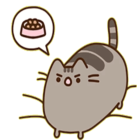 Pusheen Hungry Sticker - Pusheen Hungry Where Are You Stickers