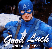 Good Luck Captain America GIF - Good Luck Captain America Salute GIFs