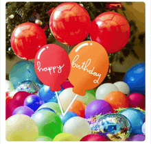 Shiny Balloons Happy Birthday GIF - Shiny Balloons Happy Birthday Happy Birthday Balloons GIFs