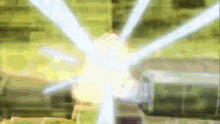 a blurred image of a person 's face with a few rays of light coming out of it