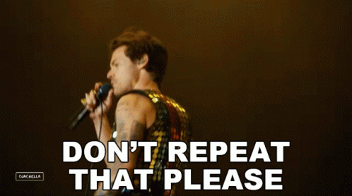 You repeat that please. Pleasing harry styles. repeat gif. could you repeat that.