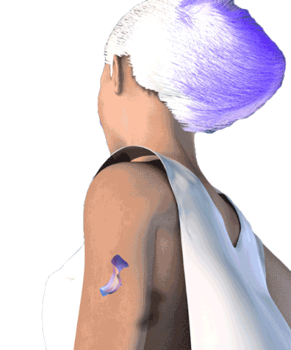 Posing Blue Hair Sticker - Posing Blue Hair Windy Stickers