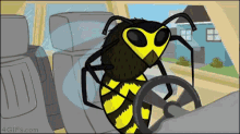 Bee Driving GIF - Bee Driving Cyanide GIFs