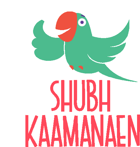 Parrot Wishing Shubh Kaamanaen Sticker - Jyotish Jaanta Hai Parrot Shubh Kaamanaen Stickers