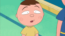 a cartoon character with a swirl around his face