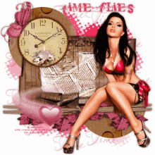 Gina101 Time Flies GIF - Gina101 Time Flies Pink GIFs