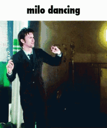 Milo Dancing David Tennant GIF - Milo Dancing David Tennant Doctor Who GIFs