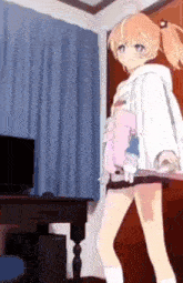 Anime Girl Jumping Meme Anine Girl Jumping In Air GIF
