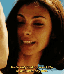 Morena Baccarin Only Took A Serial Killer GIF - Morena Baccarin Only Took A Serial Killer Smiles GIFs