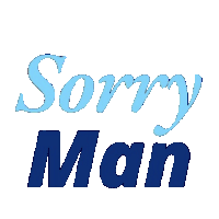 the word sorry that is blue and green