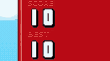 a man is playing a video game with a hold button on the screen