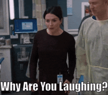 Greys Anatomy Amelia Shepherd GIF - Greys Anatomy Amelia Shepherd Why Are You Laughing GIFs