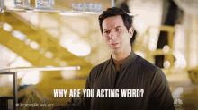 Why Are You Acting Weird Max GIF - Why Are You Acting Weird Max Skylar Astin GIFs