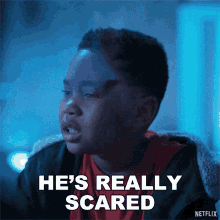Hes Really Scared Dion Warren GIF - Hes Really Scared Dion Warren Raising Dion GIFs
